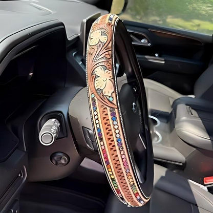 Funda universal para volante de coche vaquero retro del oeste