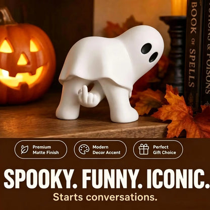 👻👻Divertido adorno de mesa para Halloween: un fantasma haciendo la peineta.