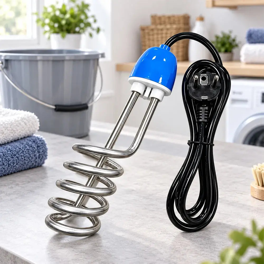 Calentador de agua por inmersión de 1500 W y 220 V para camping y cubos de agua