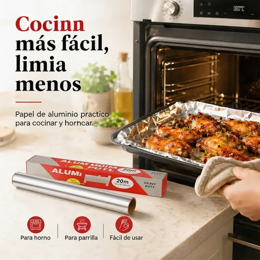 Papel de aluminio grueso para uso doméstico