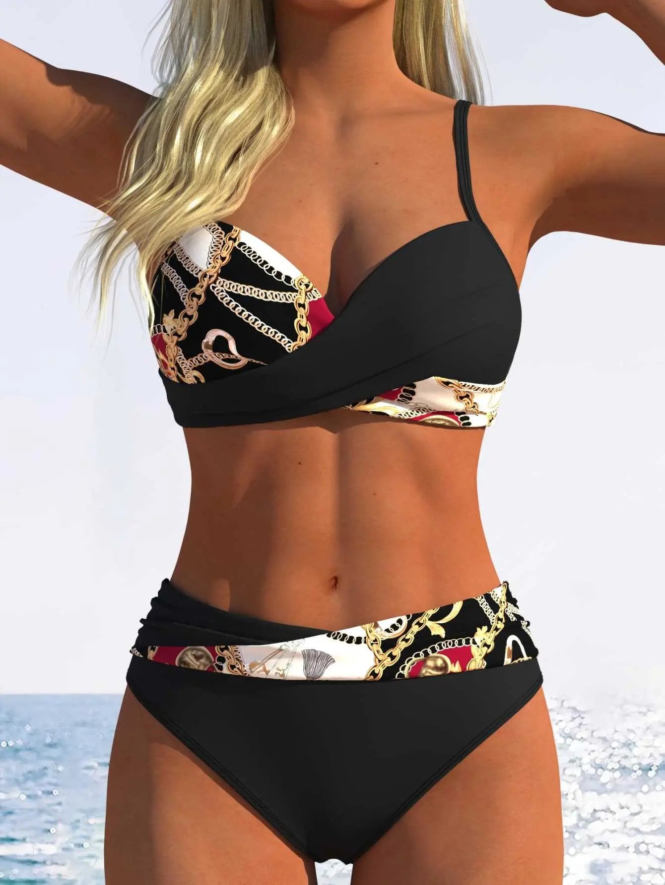 💞 Dámske dvojdielne push-up bikiny 🌊 Zvýraznia vaše krásne krivky, ponúkajú maximálne pohodlie a vyžarujú nadčasovú eleganciu.
