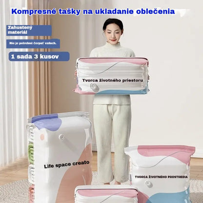 👕📦【5 kusov 22€】Kompresné vrecká na uloženie oblečenia, nevyžadujú vákuum, zosilnená konštrukcia.