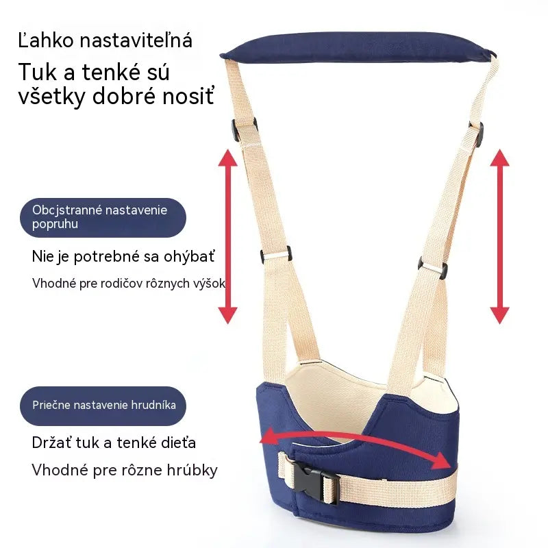 Dětský pěší postroj 2 v 1 – prodyšný, ergonomický as ochranou proti pádu 👶🚼