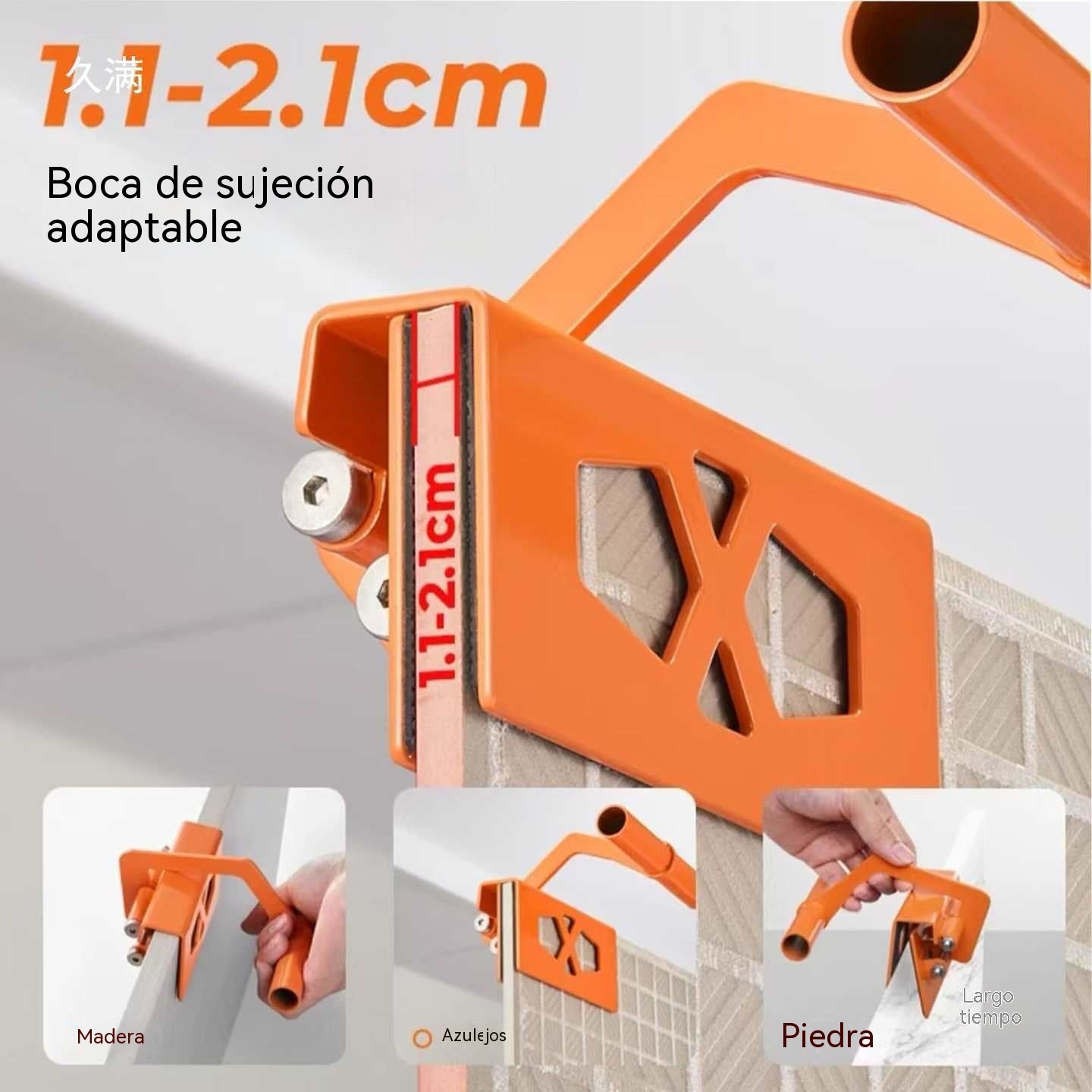 👍👍Abrazaderas de alta resistencia para manipulación de chapa metálica: aptas para baldosas cerámicas, madera y paneles de yeso; 2,1 cm de espesor; capacidad de carga de 50 kg.