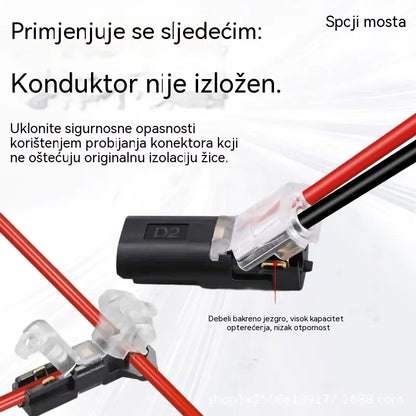 🥳 50% popusta! ⏰ 【1000 komada na zalihi】Priključak za žicu bez skidanja izolacije, s kopčom za zaključavanje, sigurnim zatvaranjem i protukliznom površinom ⚡️