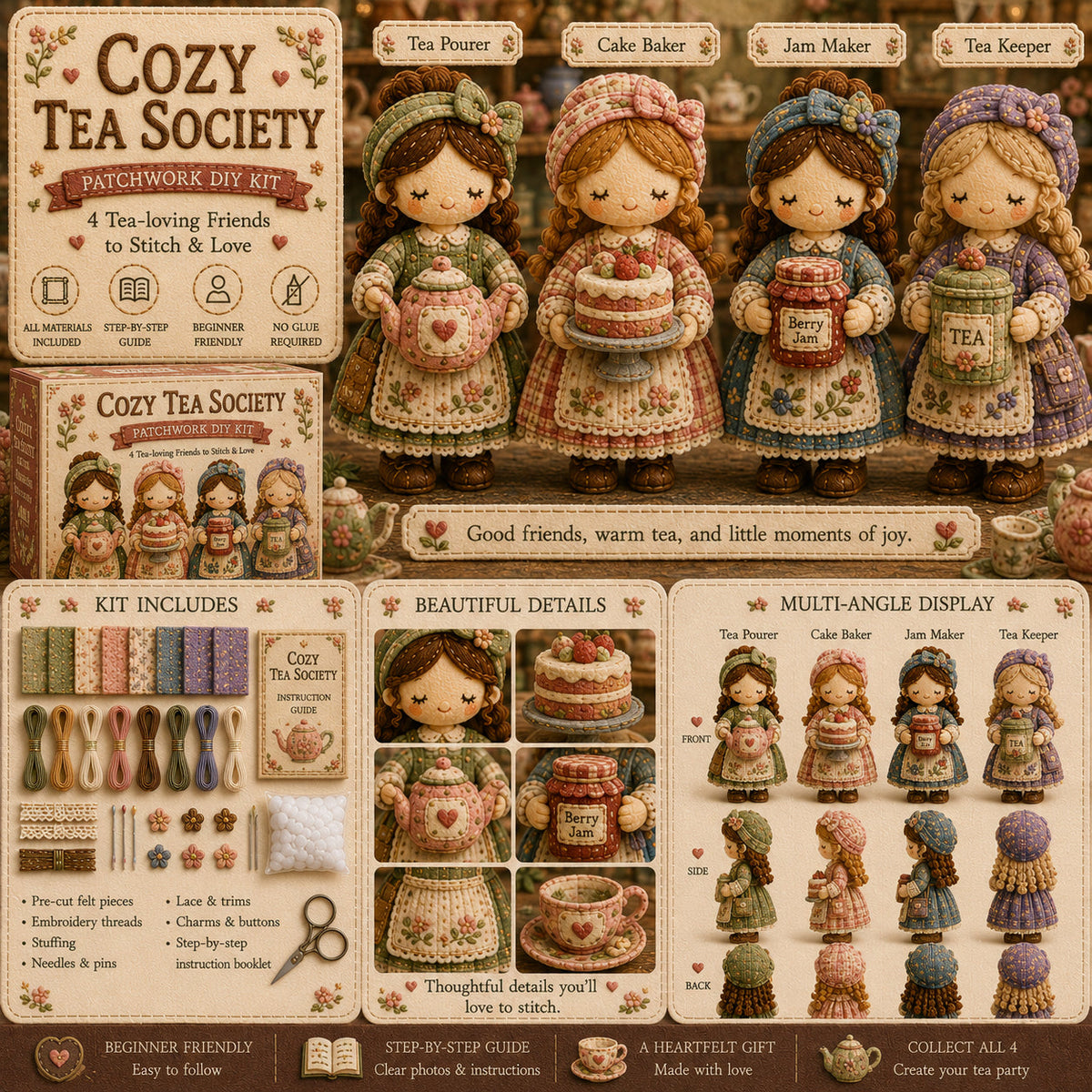 🎁Posledný deň: Využite zľavu 49 %! 🧵 Miniatúrna patchworková sada zo série Miniature World.