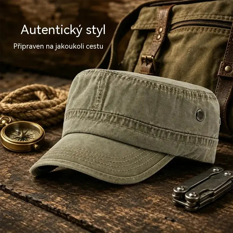 Vojenská kadetská čepice ve vintage stylu pro ženy i muže