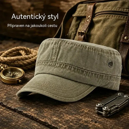 Vojenská kadetská čepice ve vintage stylu pro ženy i muže