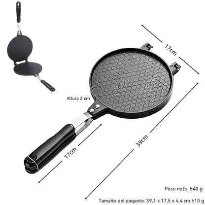 🔥 Sartén antiadherente versátil: ¡perfecta para preparar tortitas, filetes y conos para helado! 🥞🥩🍦