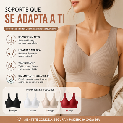 😍【Paquete de 2】Sujetador inalámbrico de una pieza para mujer❤️【40-95 kg】