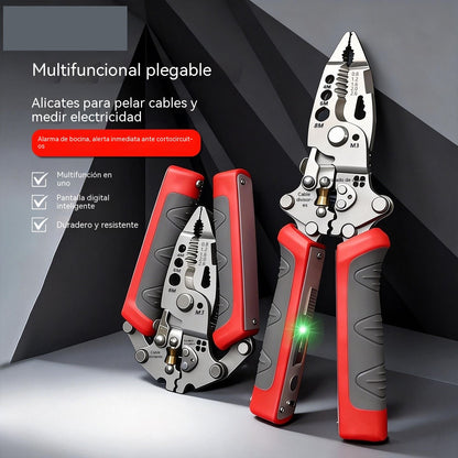 👍👍Pelacables multifuncional 25 en 1 con carga, pantalla digital, comprobación de voltaje, plegable y reforzado.