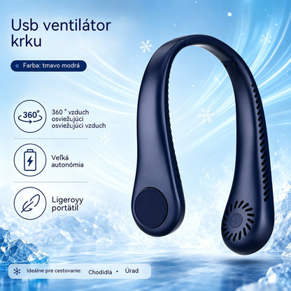 💨 Krčný ventilátor klimatizácie – Extrémne tichý, prenosný a otočný o 360° – Ideálny na leto 🌞