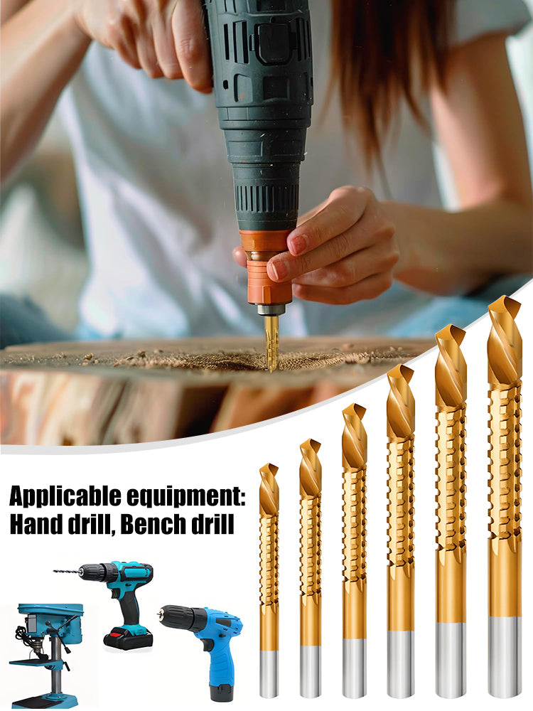 🧰2 juegos (12 piezas) por 28 euros⚒️Juego de brocas helicoidales con punta de sierra; brocas especializadas para madera, también aptas para taladrar hierro y acero inoxidable