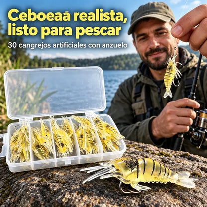 ⏰ Oferta por tiempo limitado a mitad de precio ✨ Señuelo blando de camarón biónico | Altamente realista, con movimiento natural; resistente a desgarros y duradero; apto para pesca tanto en agua dulce como salada 🎣