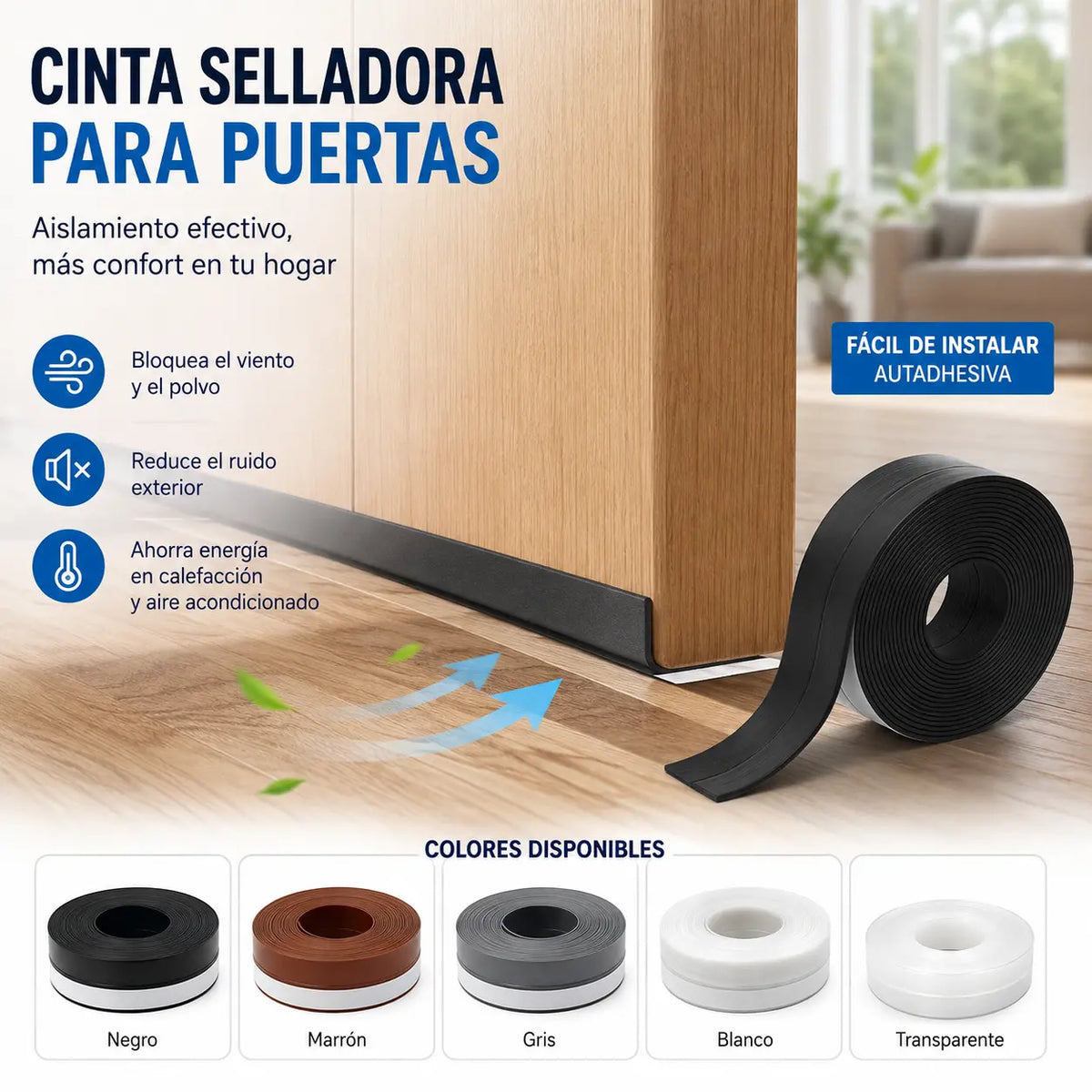 📢📢¡50% de descuento por tiempo limitado! ⏰Sello para puertas de 5 metros: bloquea eficazmente el polvo, los insectos y el ruido.