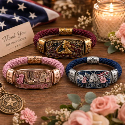 💜🧡Pulsera para veteranas del servicio militar femenino