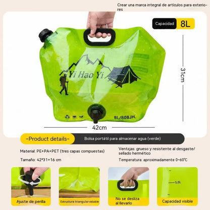 3 artículos por 27€【8L】--Bolsa de hidratación externa portátil de gran capacidad. Bolsa para almacenar agua y bebidas para acampar que cabe en el coche.