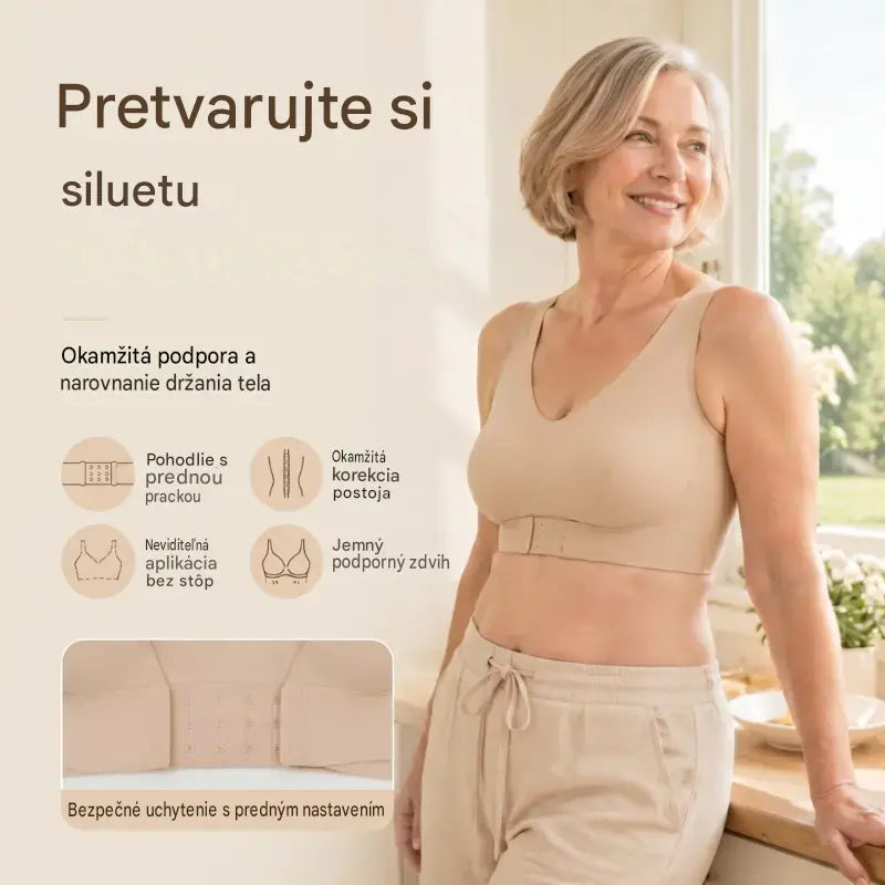 【✨Kúpte 1 a získajte 2 zadarmo ---3 položky za 25 eur】Dámska tvarujúca podprsenka, koriguje chrbtovú líniu💋