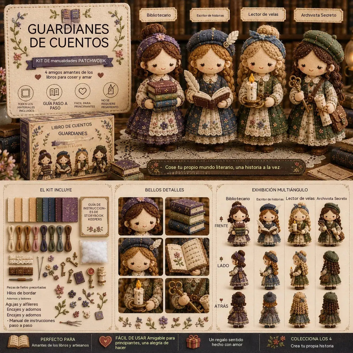 🎁Último día: ¡Disfruta de un 49% de descuento! 🧵 Kit de patchwork para armar en miniatura de la serie Mundo en miniatura.
