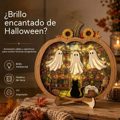 🔥¡Hasta agotar existencias, 50% de descuento! 🎉 Adorno de escritorio de calabaza de madera para Halloween