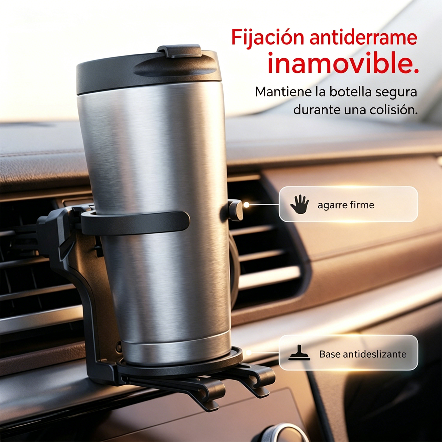 【¡Compra 2 artículos y llévate 2 gratis】✨ Portavasos plegable para la rejilla de ventilación del coche