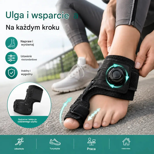 🔥【2 szt.] Profesjonalny korektor palców z regulowanym pokrętłem, szyną stabilizującą i separatorem palców, łagodzący ból, rozmiar uniwersalny