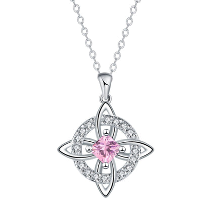 Collar místico de nudo de bruja con piedra de nacimiento 🔮💞 Protege a tus seres queridos
