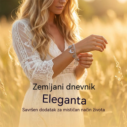 Narukvica s privjescima u vintage stilu, puna misterije, dizajnirana posebno za žene - nakit u zvjezdanom, gotičkom i boemskom stilu 🔮✨