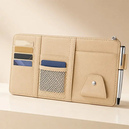 Bolsa multifuncional para guardar la visera del coche