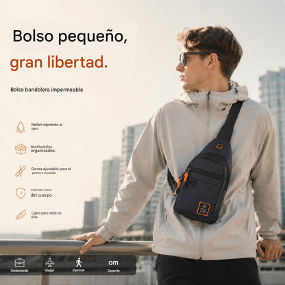 【Compra 1 y llévate otro gratis】2 artículos por 29 €🎒 ✨ Bolso bandolera multibolsillos resistente al agua: almacenamiento organizado, correa ajustable, puerto para auriculares.