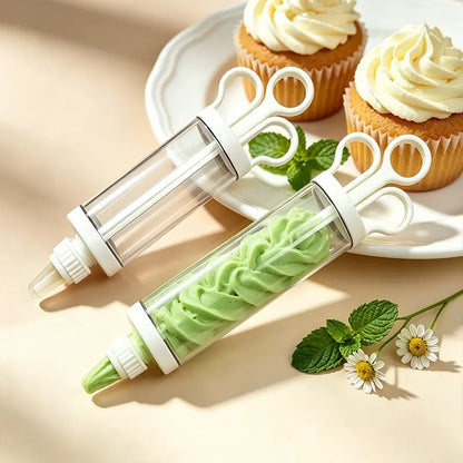🎂 ¡50% de descuento! 🧁 Set de pistolas para decorar pasteles: 6 boquillas de acero inoxidable, fáciles de usar ✨