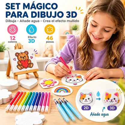 🎨Set de pintur a 3D con textura de esponja