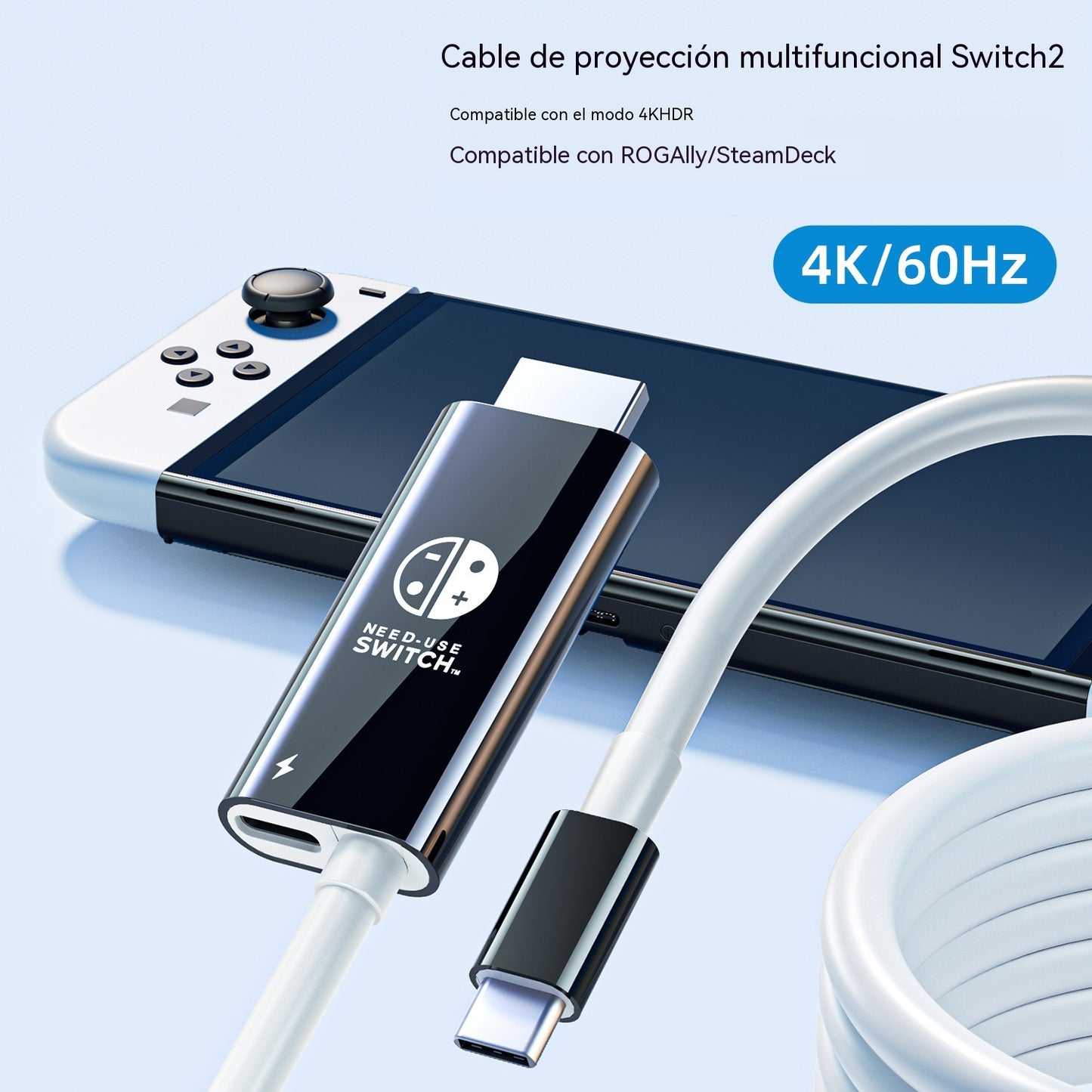 🔥 ¡50% DE DESCUENTO POR TIEMPO LIMITADO! 🔥 Cable adaptador de USB-C a HDMI para Switch