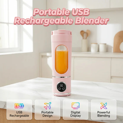🔋 Licuadora portátil recargable por USB: preparadora de batidos personal inalámbrica
