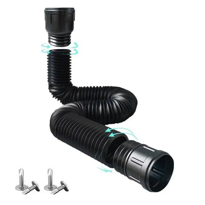 🏡 Kit de extensión flexible para bajante de canalón – Tubo de drenaje ajustable de 22 a 63 pulgadas con filtro de hojas para proteger los cimientos