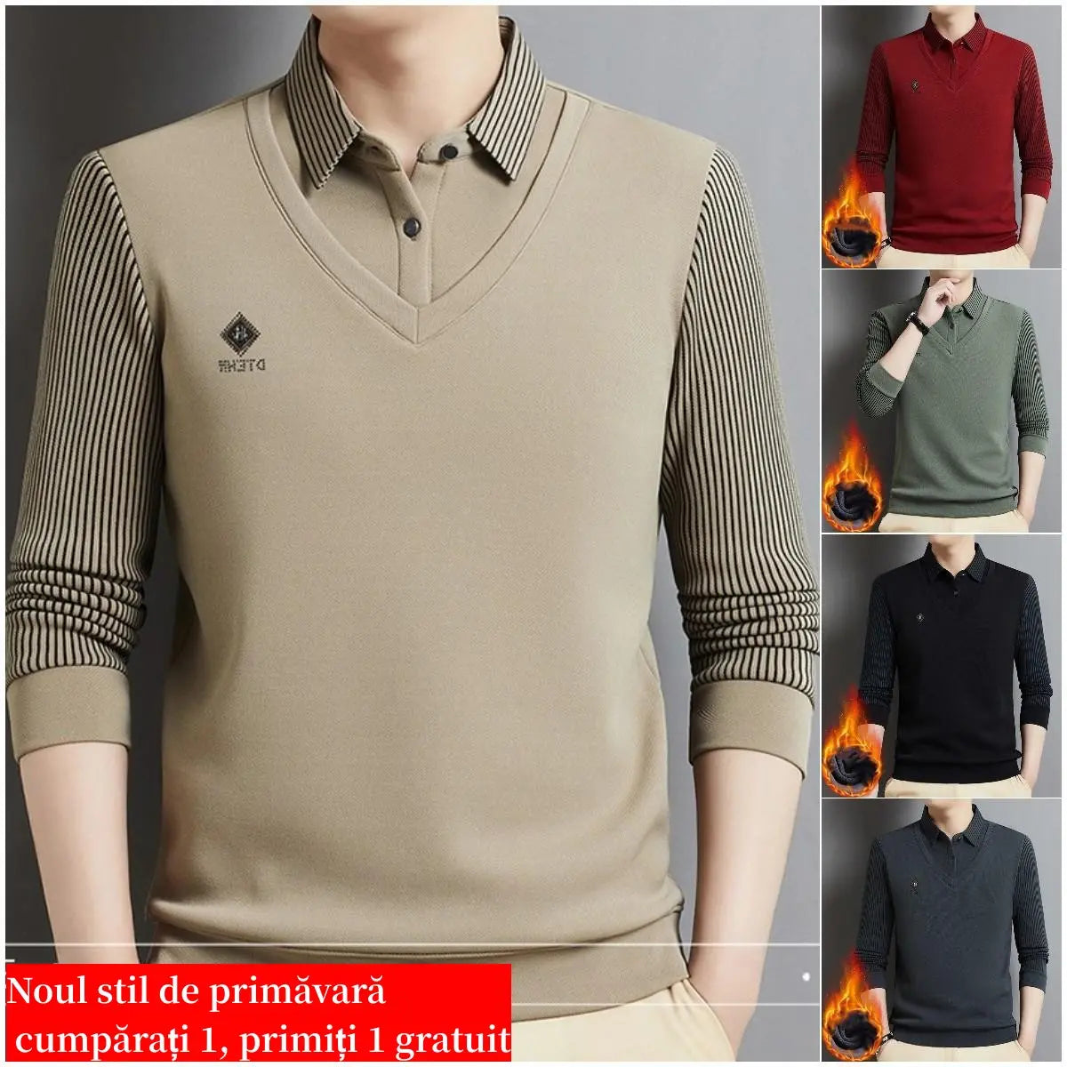 👔Predaj na konci roka🔥【M-4XL】Mužský prémiový kašmírový dvojdielny teplý top všetko v jednom