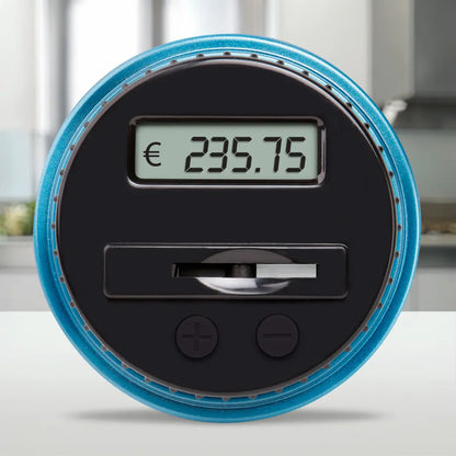 Veľká automatická pokladnička s počítadlom eur na ukladanie mincí.