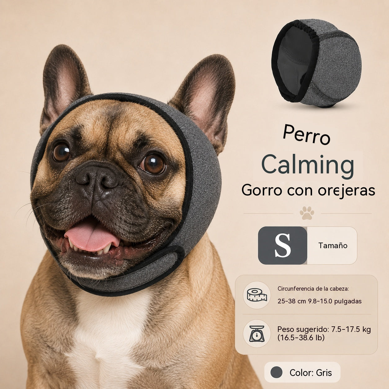 🐶 Gorro calmante para perros | Más tranquilidad en momentos de estrés