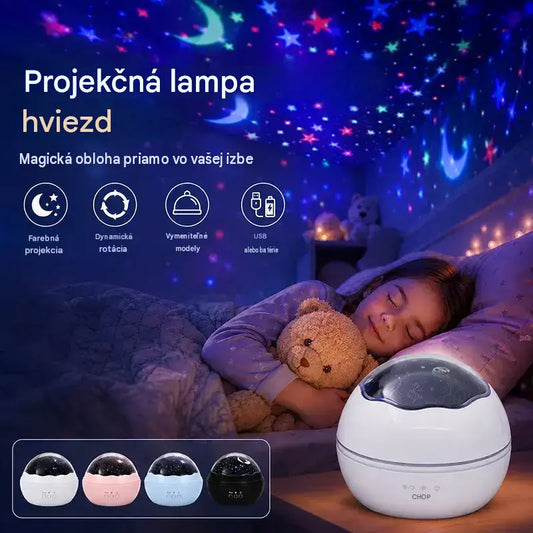 🌠✨Projektor hviezdnej oblohy, nočné svetlo ⎜ Rotačná LED lampa🎁