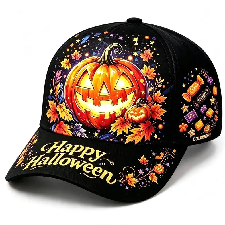 🎁🎁Gorra de béisbol con diseño de calabaza de Halloween