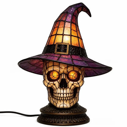🧙‍♀️✨Boszorkánykalap alakú lámpa, kézzel készült műgyanta dísz, íróasztali dísz, asztali lámpa