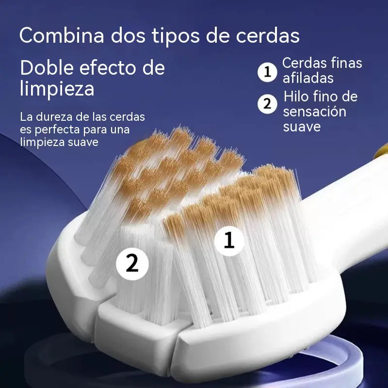 Cepillo de dientes de tres caras con cerdas suaves