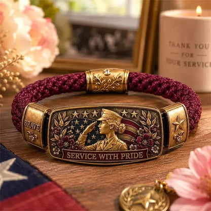 💜🧡Pulsera para veteranas del servicio militar femenino