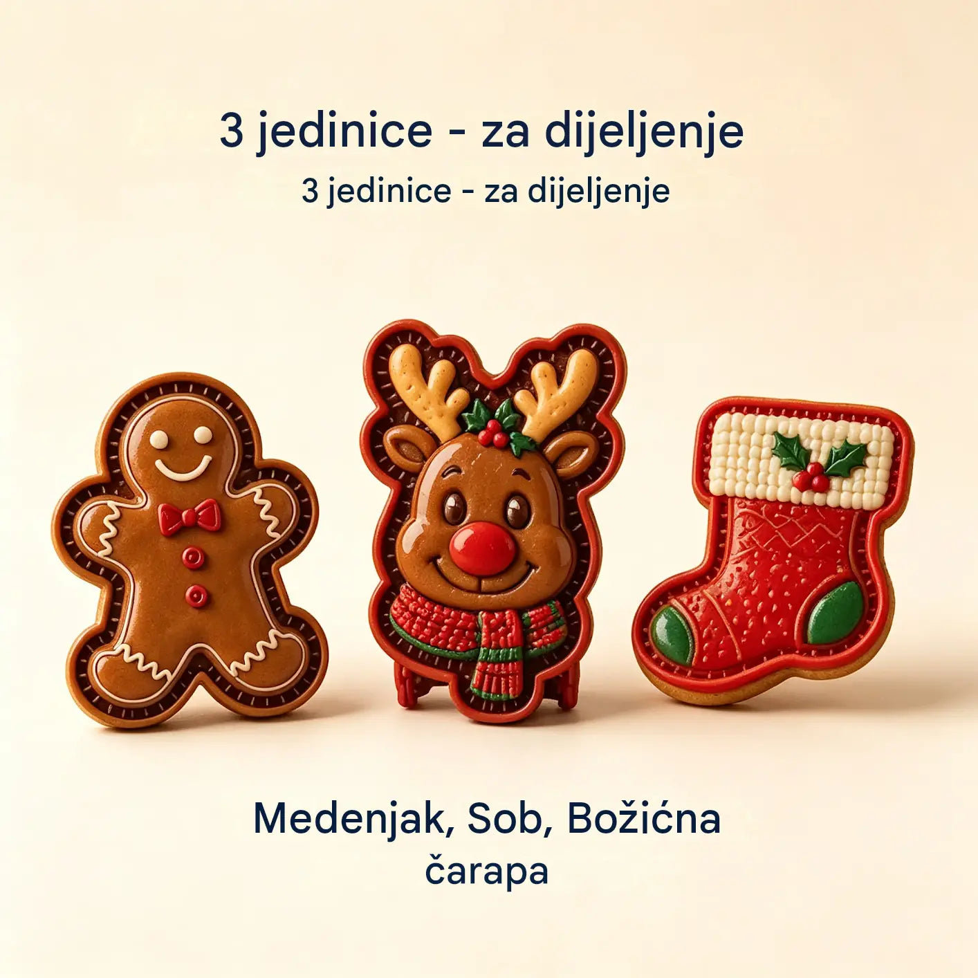⌛【1 set od 3 komada 23 eura】 🥧🎄Kolekcija mini kalupa za božićne torte s 9 dizajna | 🫎Kalupi za višekratnu upotrebu s reljefom za oblikovanje detaljnih božićnih torti u obliku Djeda Mraza, Snjegovića, soba i božićnog drvca⛄