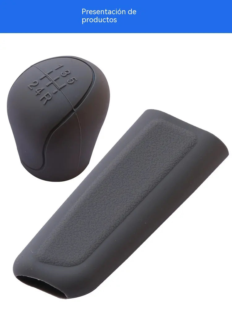 2 juegos por 26 euros【Fuelle de la palanca de cambios*2 + funda del freno de mano*2】 ✨ Ajuste universal: dale a tu coche un aspecto renovado con esta funda de silicona para la palanca de cambios 🚘