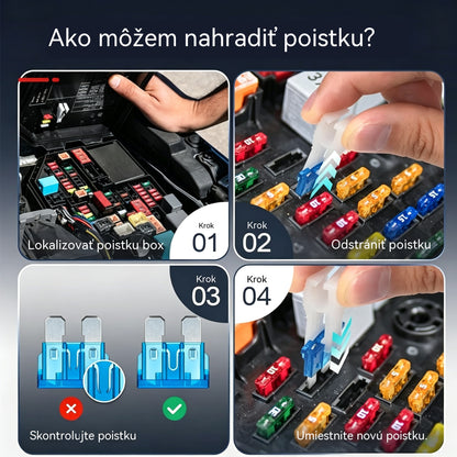 🔧⚡ Sada rôznych poistiek do auta – všetky ampéry v jednom puzdre! 🚗🧰