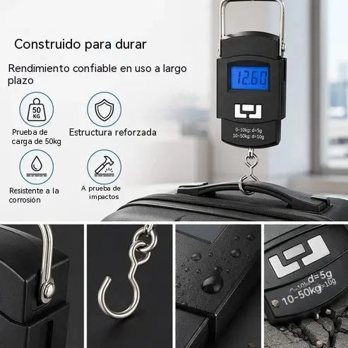 ¡Compra 1 y llévate 1 gratis! ‼️‼️Mini báscula electrónica portátil de 50 kg para equipaje.