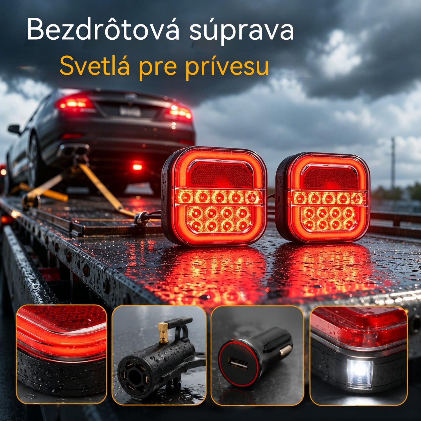 🚦【Univerzální 12V/24V】🚦 LED světlo na přívěs