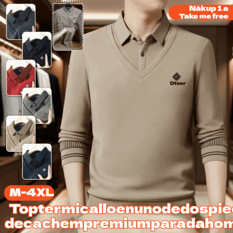 👔Predaj na konci roka🔥【M-4XL】Mužský prémiový kašmírový dvojdielny teplý top všetko v jednom