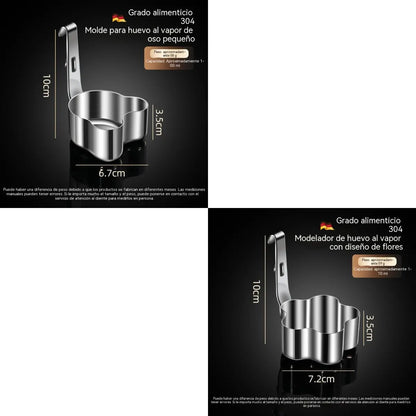 2 piezas 27 €- Molde de acero inoxidable 304 para huevos fritos